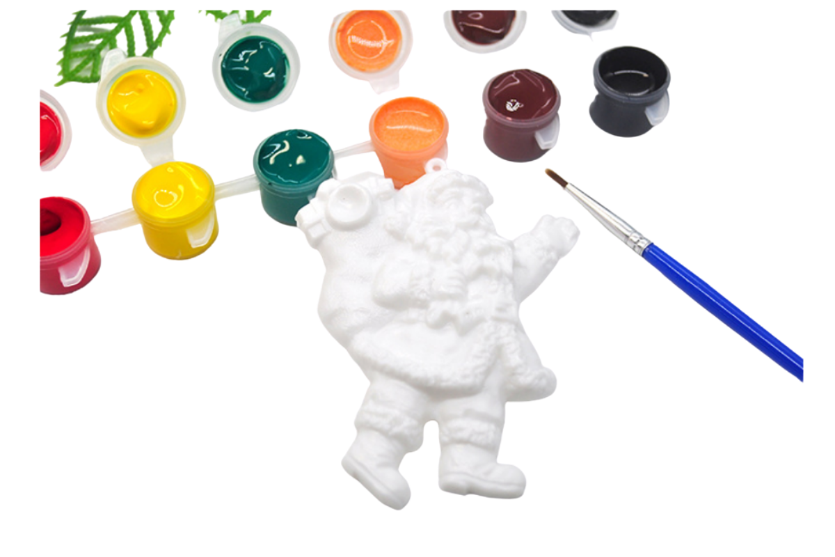 Christmas DIY Painting Santa OrnamentAssorted