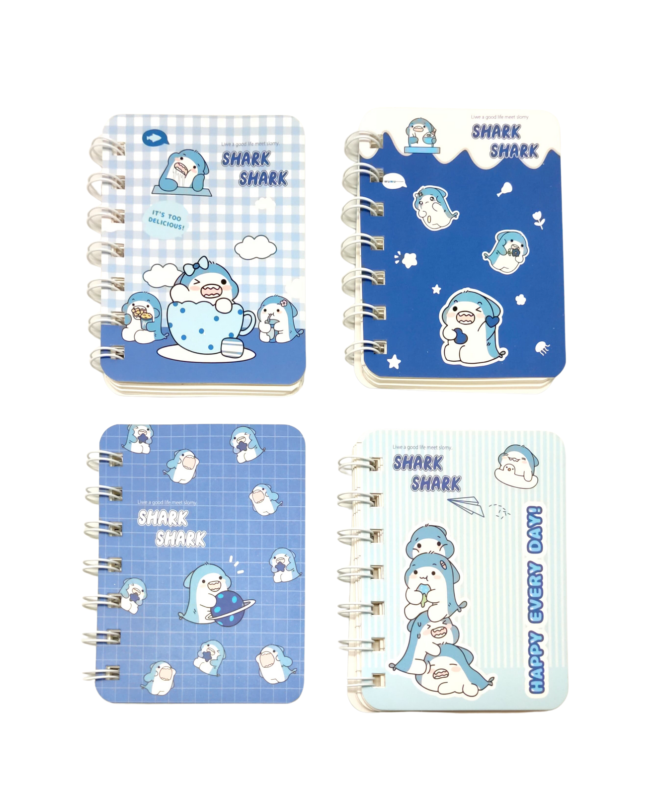 Cute Blue Shark Small NotebookAssorted