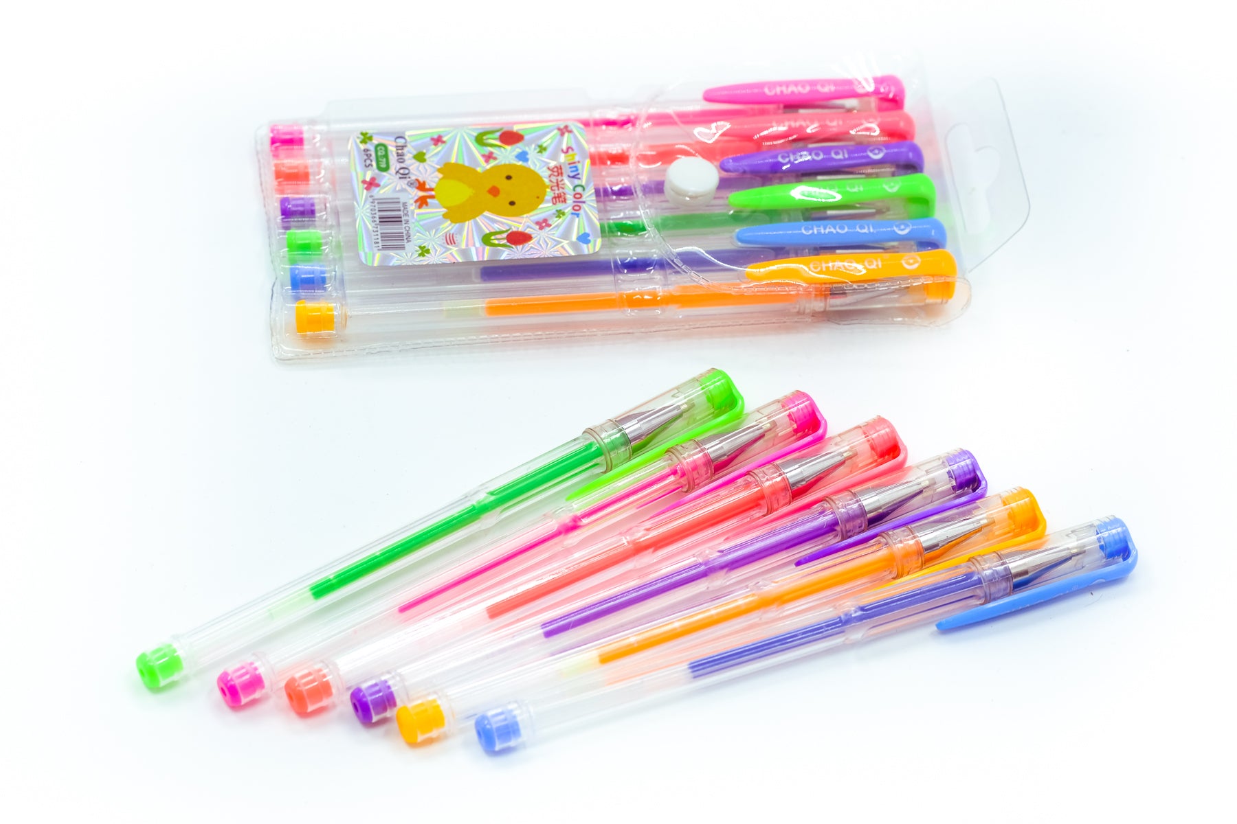 Neon Gel Pen 6pc SetAssorted