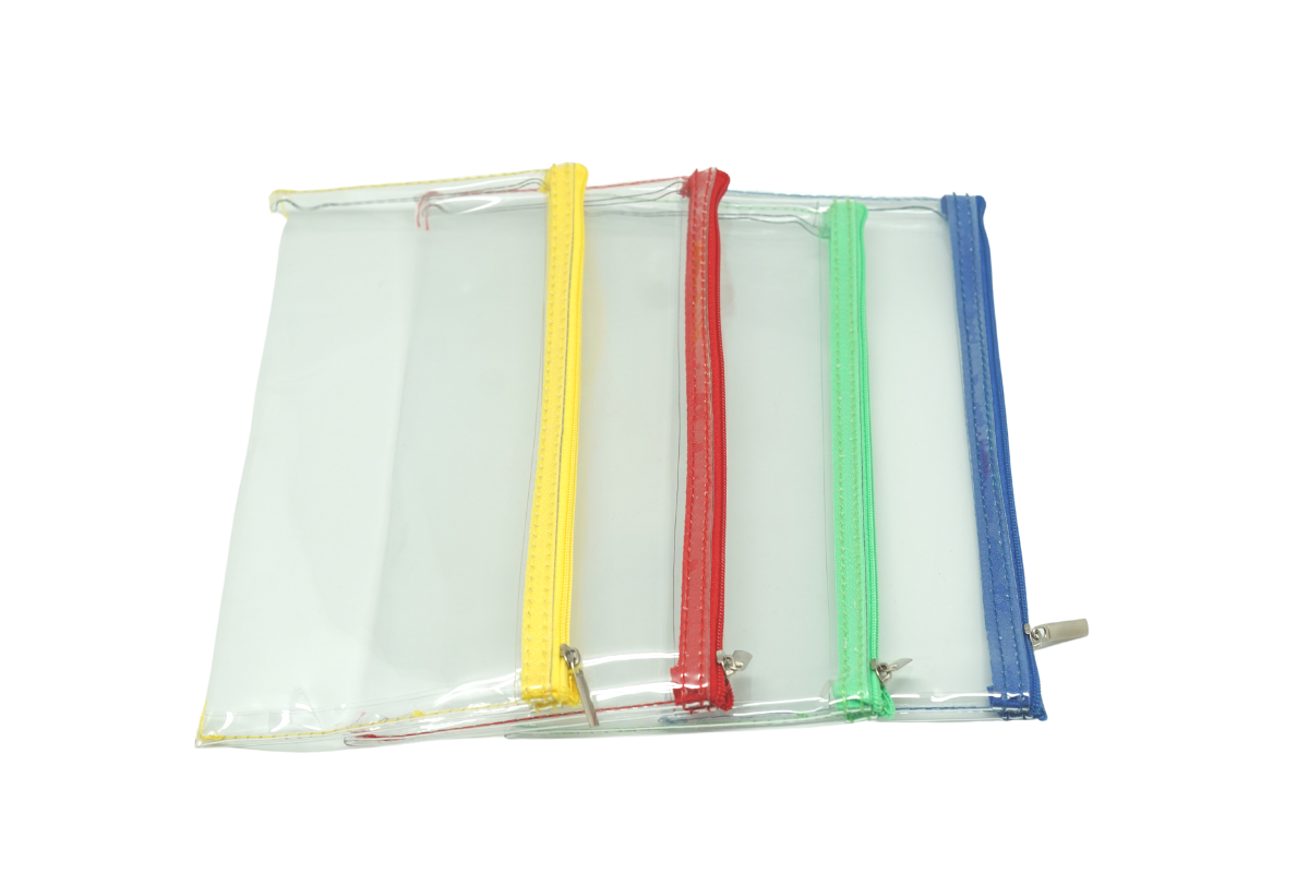 Premium Ultra Thick Transparent Zipper Case A6Assorted