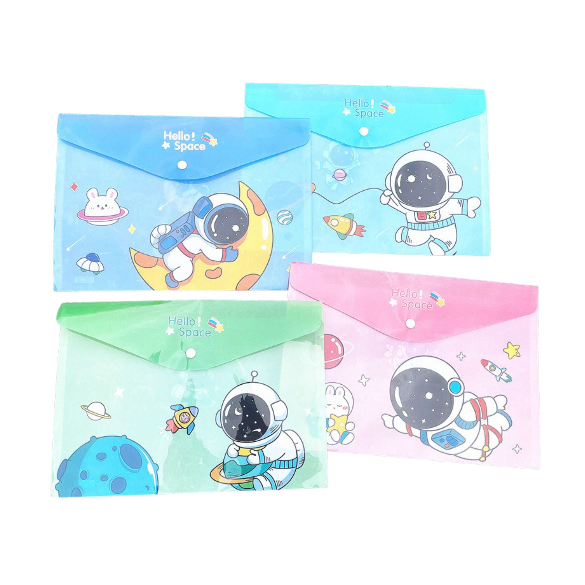 Space and Unicorn Themed A4 Button FileSpace Themed Button File