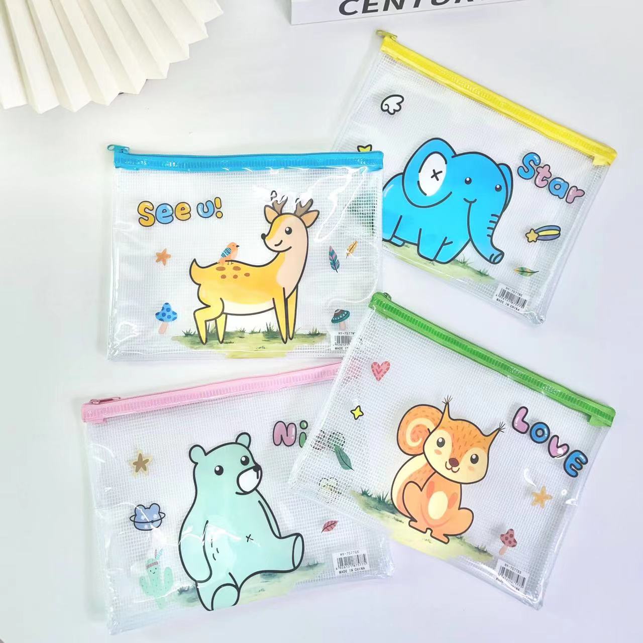 Transparent Animal Zip CaseA5