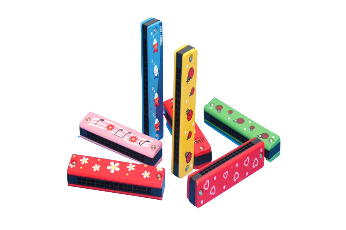 Wooden Harmonica Instrument