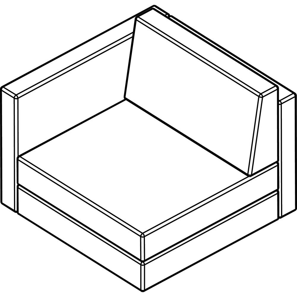 Arold Cube 300 Right-Side Armchair [SKU - AROCU304TP08]EA