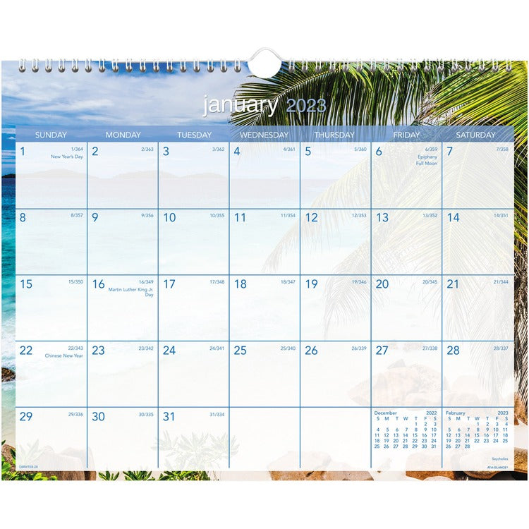 At-A-Glance Tropical Escape Monthly Wall Calendar [SKU - AAGDMWTE828]EA