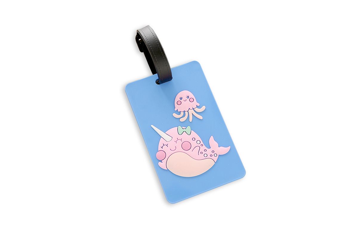 Whimsical Narwhal Theme Luggage TagAssorted