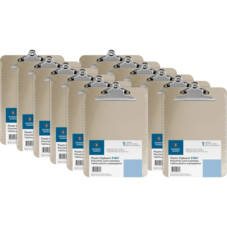 Business Source Spring Clip Plastic Clipboard [SKU - BSN01861BX]BX