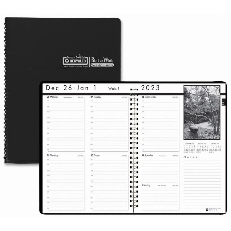 House of Doolittle Black on White Weekly Planner [SKU - HOD217102]EA