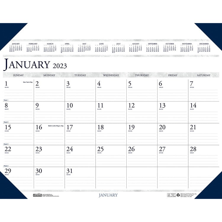 House of Doolittle Eco-friendly Executive Calendar Desk Pad [SKU - HOD180HD]EA