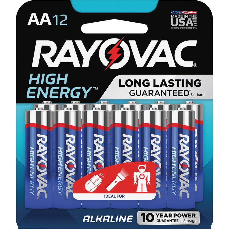 Rayovac High Energy Alkaline AA Batteries [SKU - RAY81512K]PK