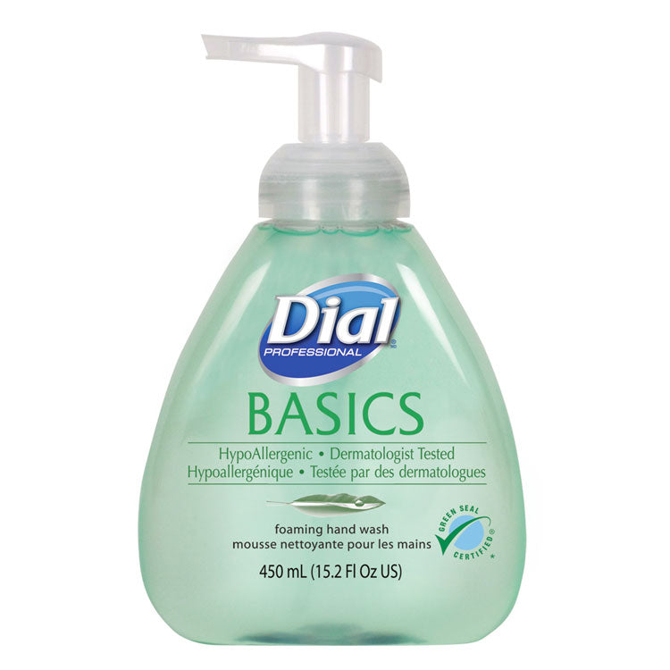 Basics Hypoallergenic Foaming Hand Wash, Honeysuckle, 15.2 oz, 4/Carton