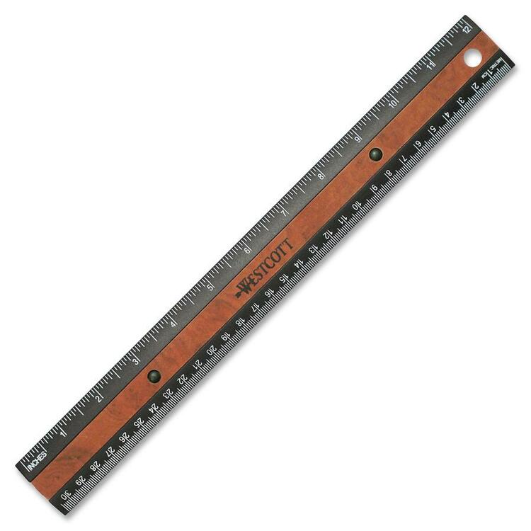 Westcott Faux Burled Wood Ruler [SKU - ACM14077]EA