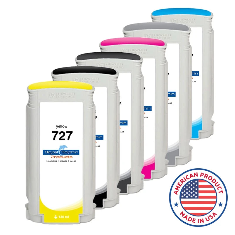 Digital Dolphin Products Compatible Replacement Ink Cartridge for HP 727, 130 mLCyan
