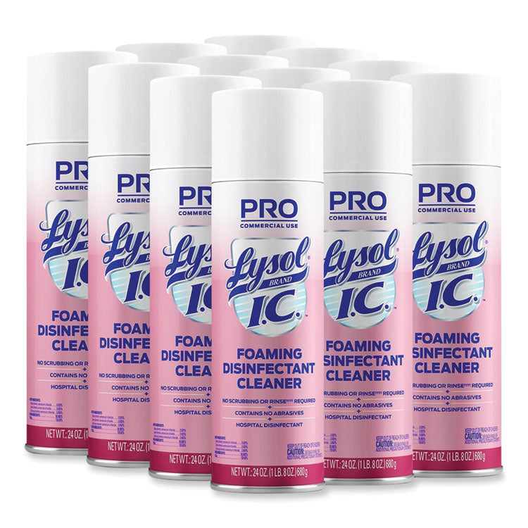 Foaming Disinfectant Cleaner, 24 oz Aerosol Spray, 12/Carton