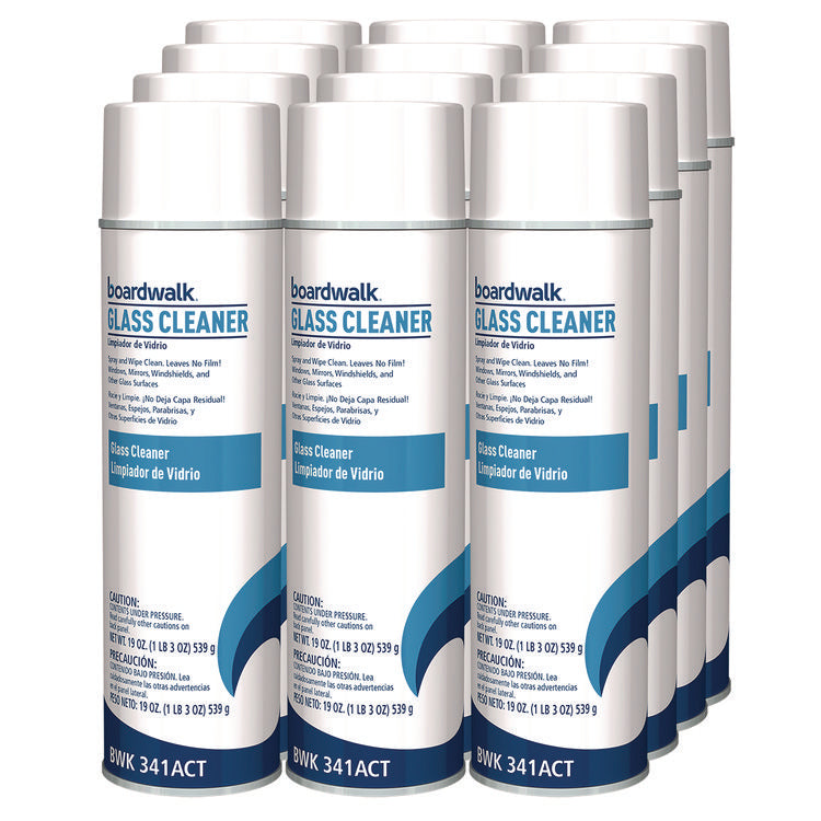 Glass Cleaner, Sweet Scent, 18.5 oz. Aerosol Spray, 12/Carton