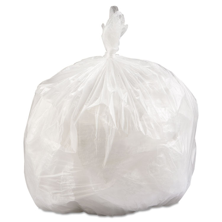 High-Density Commercial Can Liner Value Pack, 33 gal, 14 mic, 33  x 39 , Clear, Interleaved Roll, 25 Bags/Roll, 10 Rolls/CT