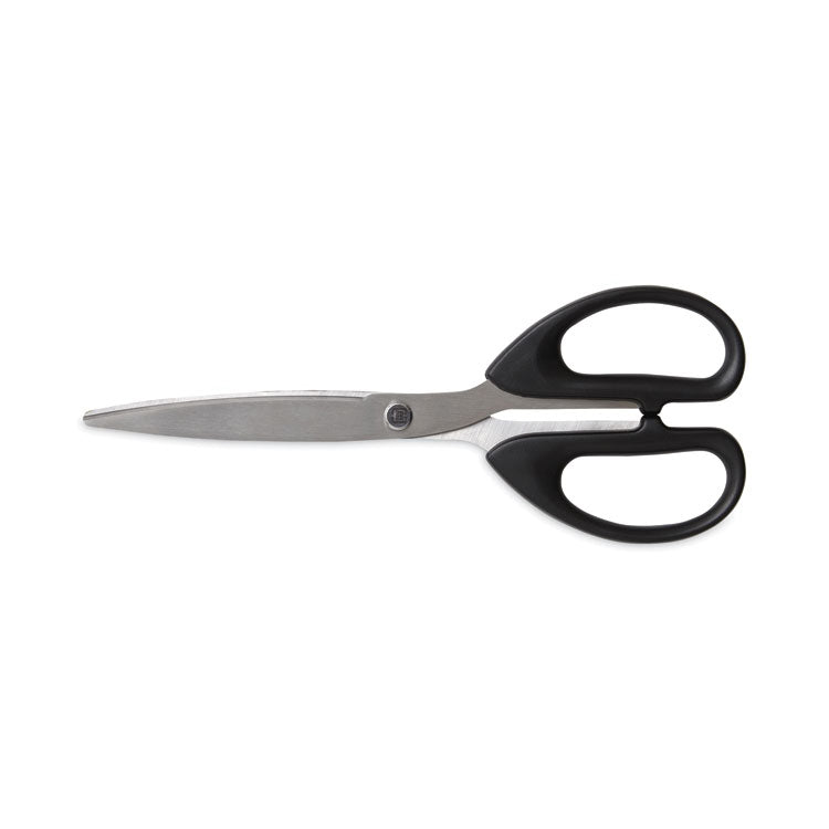 Stainless Steel Scissors, 7  Long, 2.64  Cut Length, Straight Assorted Color Handles, 2/Pack