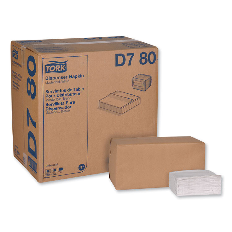 Universal Masterfold Dispenser Napkins, 1-Ply, 13  x 12 , White, 6000/Carton