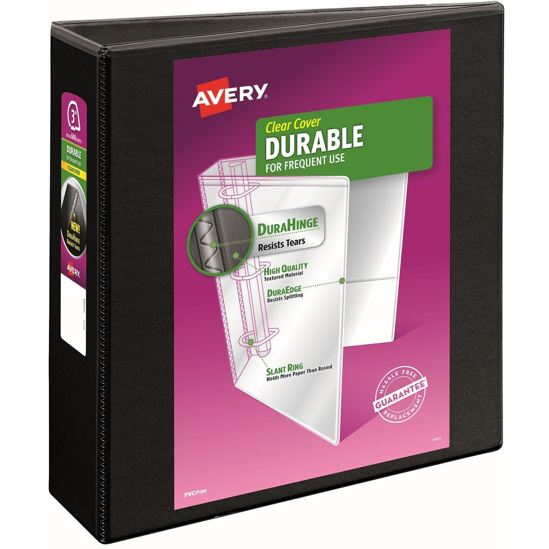 Avery® Durable View 3 Ring Binder, 3" Slant Rings, 1 Black Binder