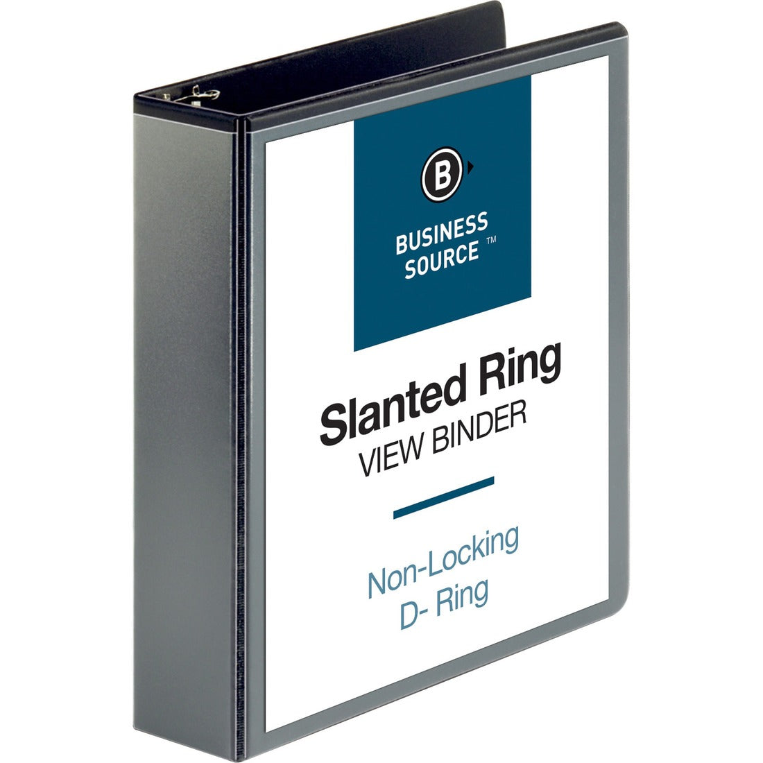 Business Source Basic D-Ring View Binders - 2" Black - 1 / Each