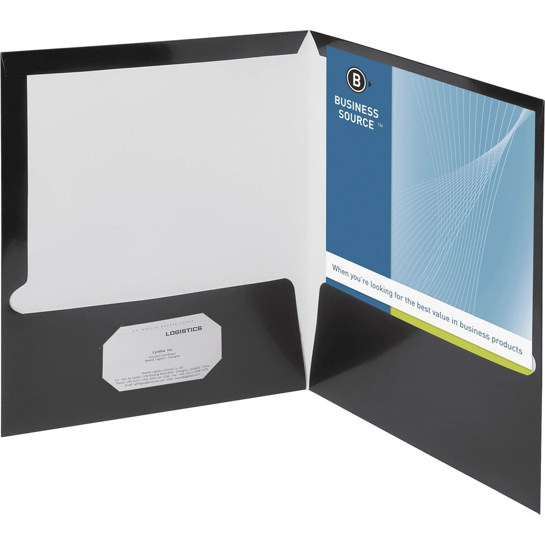 Business Source Laminated Cover 2-pocket Portfolio