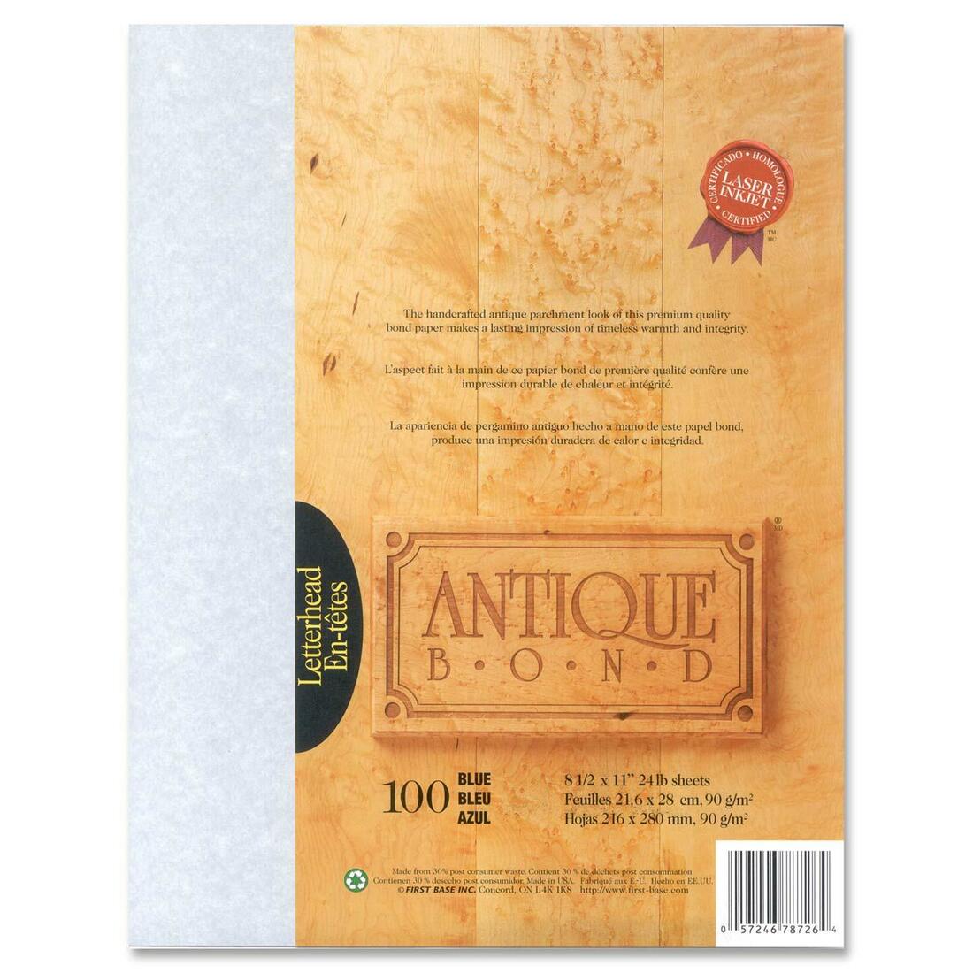 First Base Antique Bond Laser Bond Paper