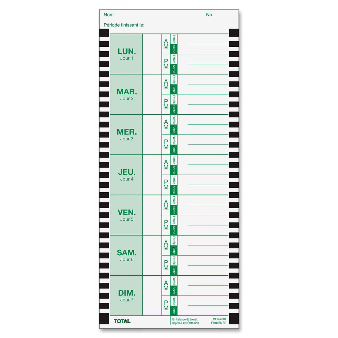 Lathem B. E8 Thermal Time Card