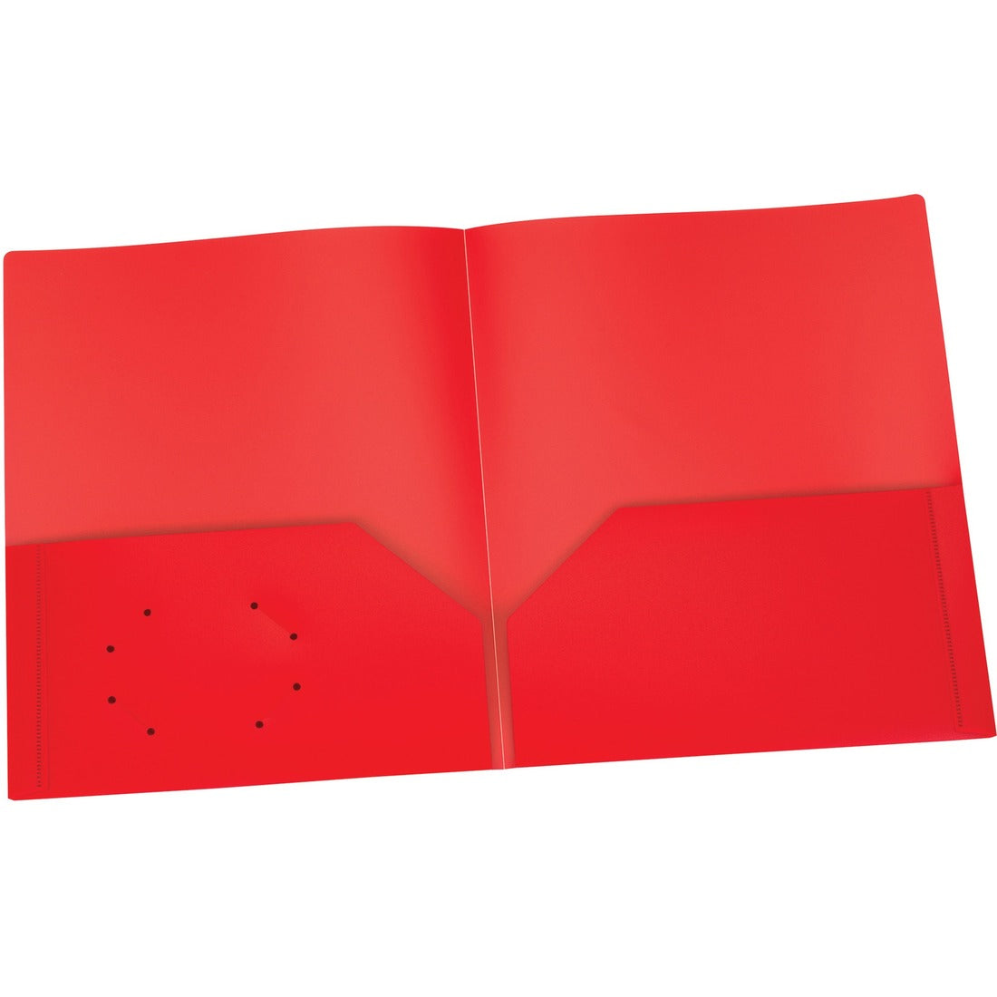 Oxford Red Two Pocket Poly Portfolio