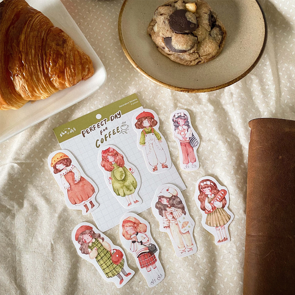Qiara Sticker Pack Perfect Day For Coffee