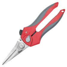 Straight Snip, Heavy-duty, 8"L, Red/Grey