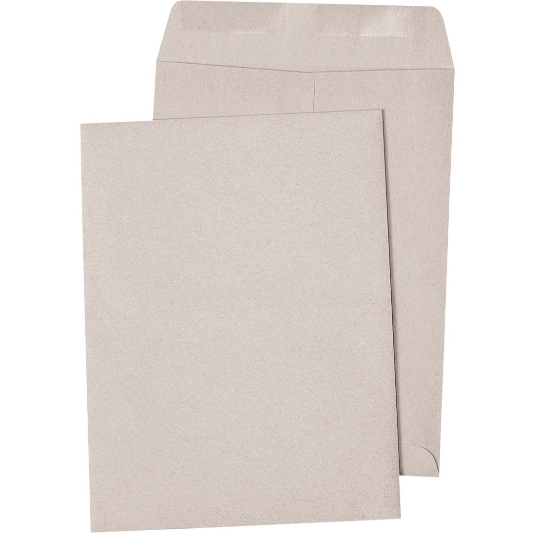 Supremex Kraft Press to Seal Catalogue Envelope - Catalog - #7 - 12" Width x 9" Length - 24 lb - Gummed Flap - Kraft - 5 Pack - Natural Kraft