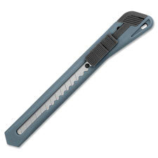 Utility Knife w/Locking Fxd Snap, 13 Cnt Blade, 5-1/2" L, GY