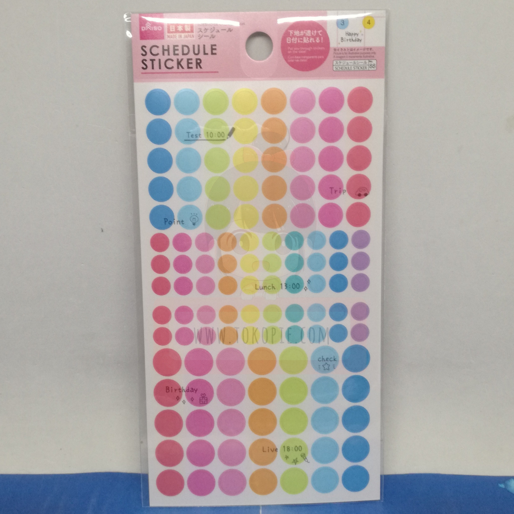 Colorful Schedule StickerDot