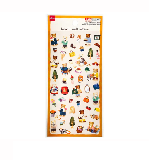 Daiso Sticker Decoration Collection Vol.1Bears - Outing