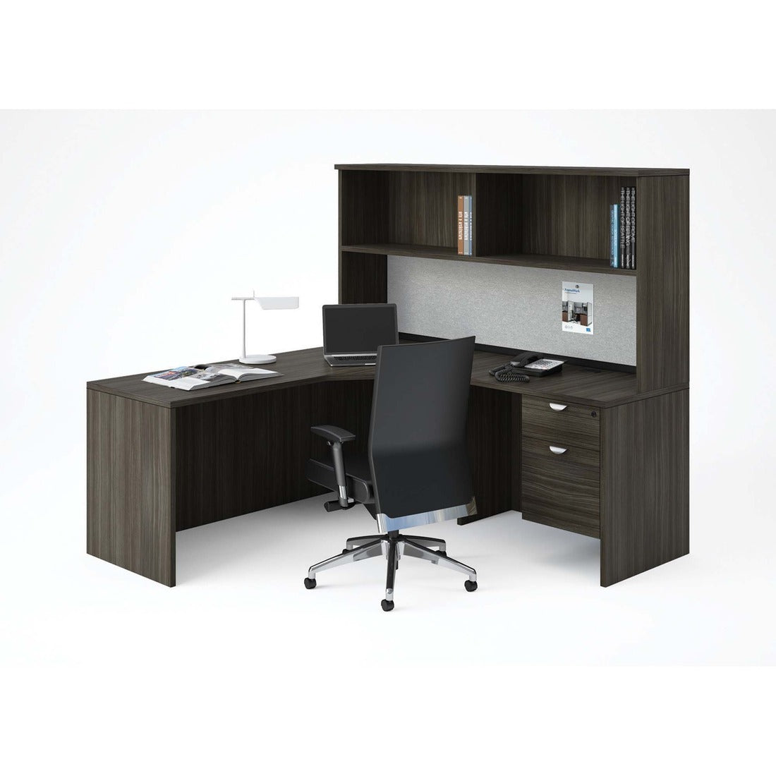[Top only] Heartwood Innovations Grey Dusk Laminate Desking Lateral File Top