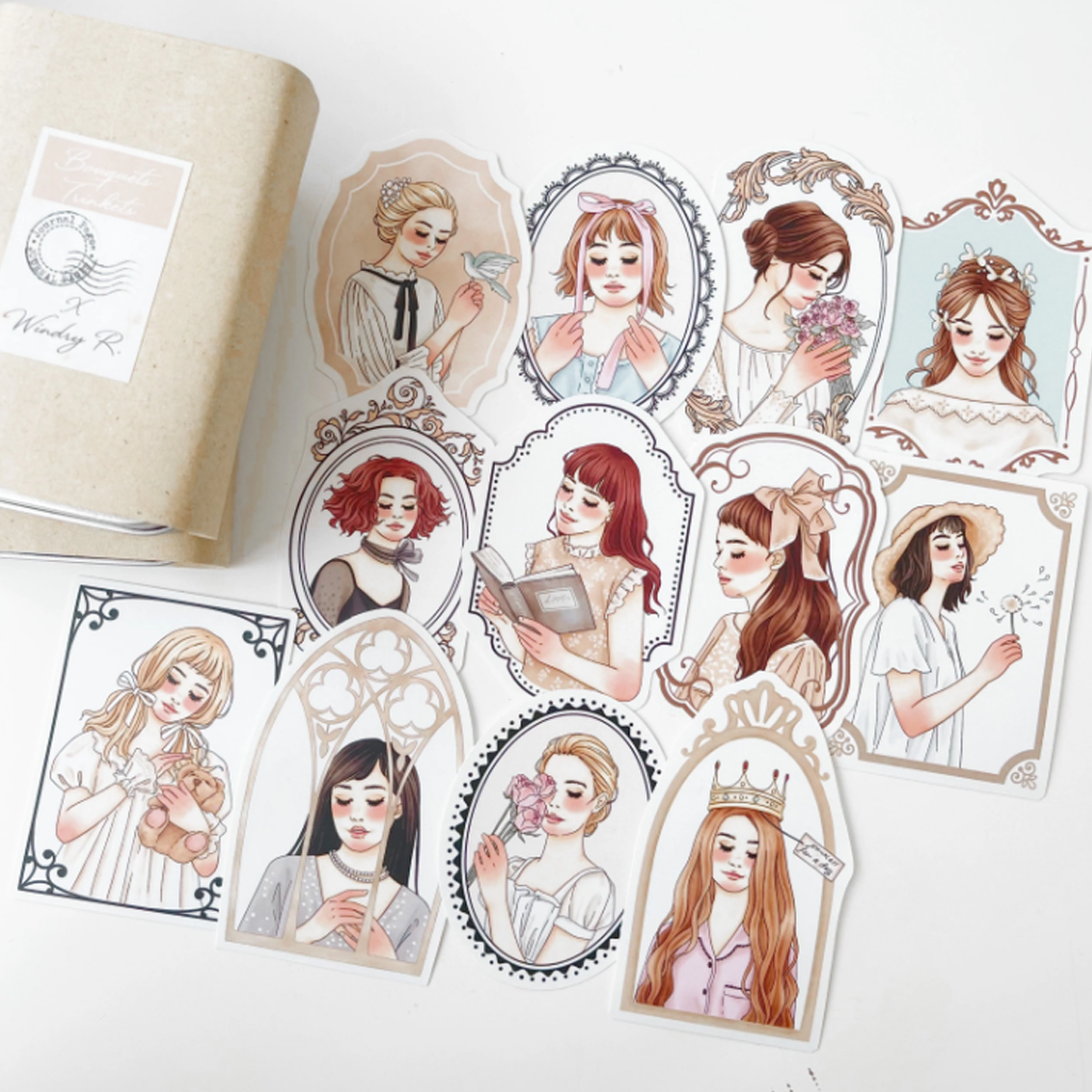 Journal Pages X Windry Ramadhina Bouquets   Trinkets Tin Stickers