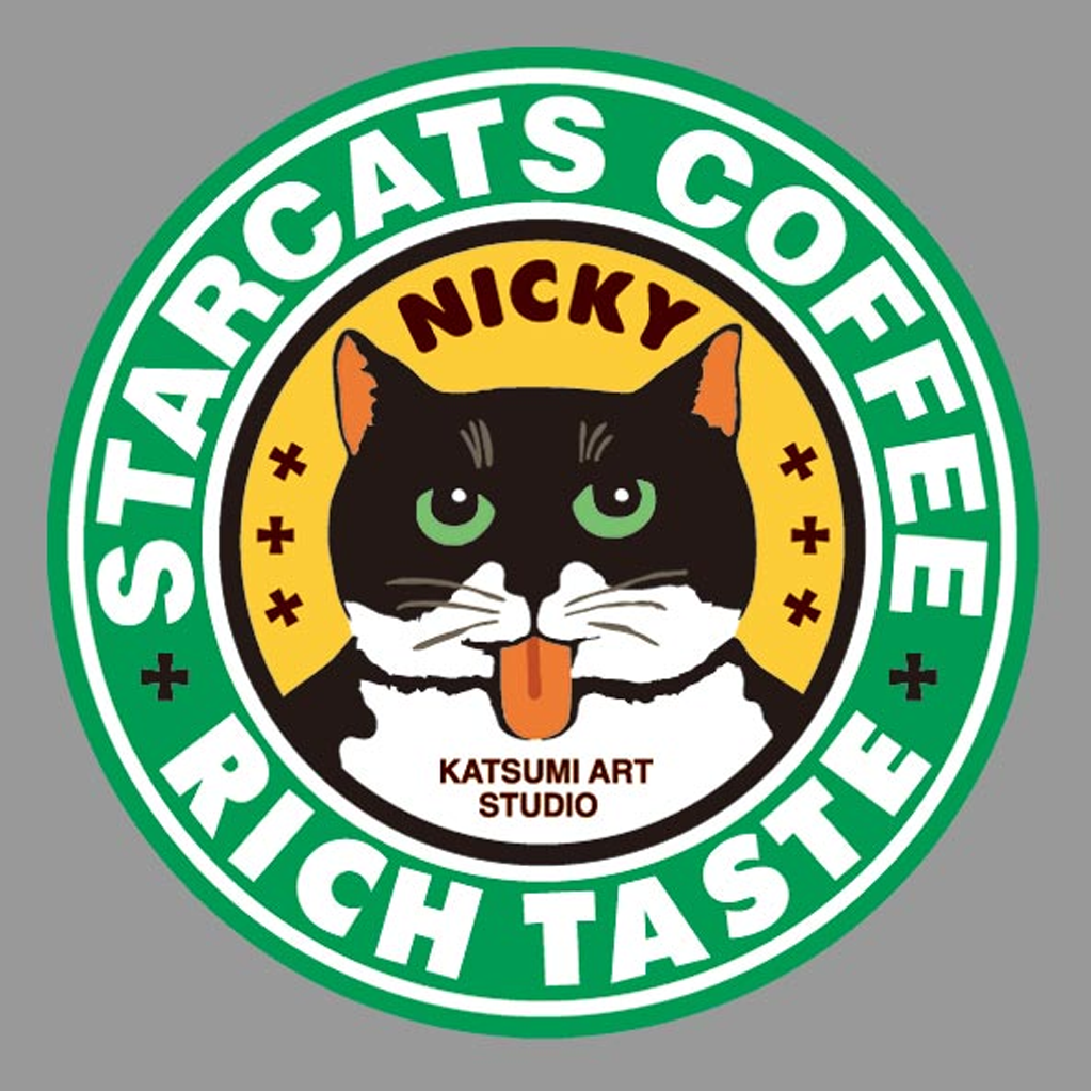 Katsumi Art Studio Cat Pattern Sticker Starcat LabelRich Taste