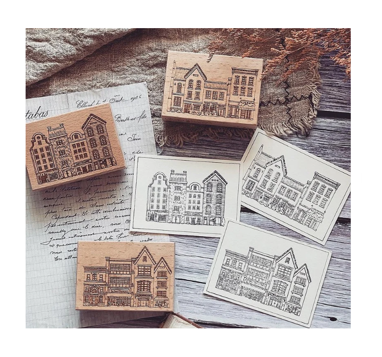 LadyF05 Studio Rubber Stamp France Old TownStamp A