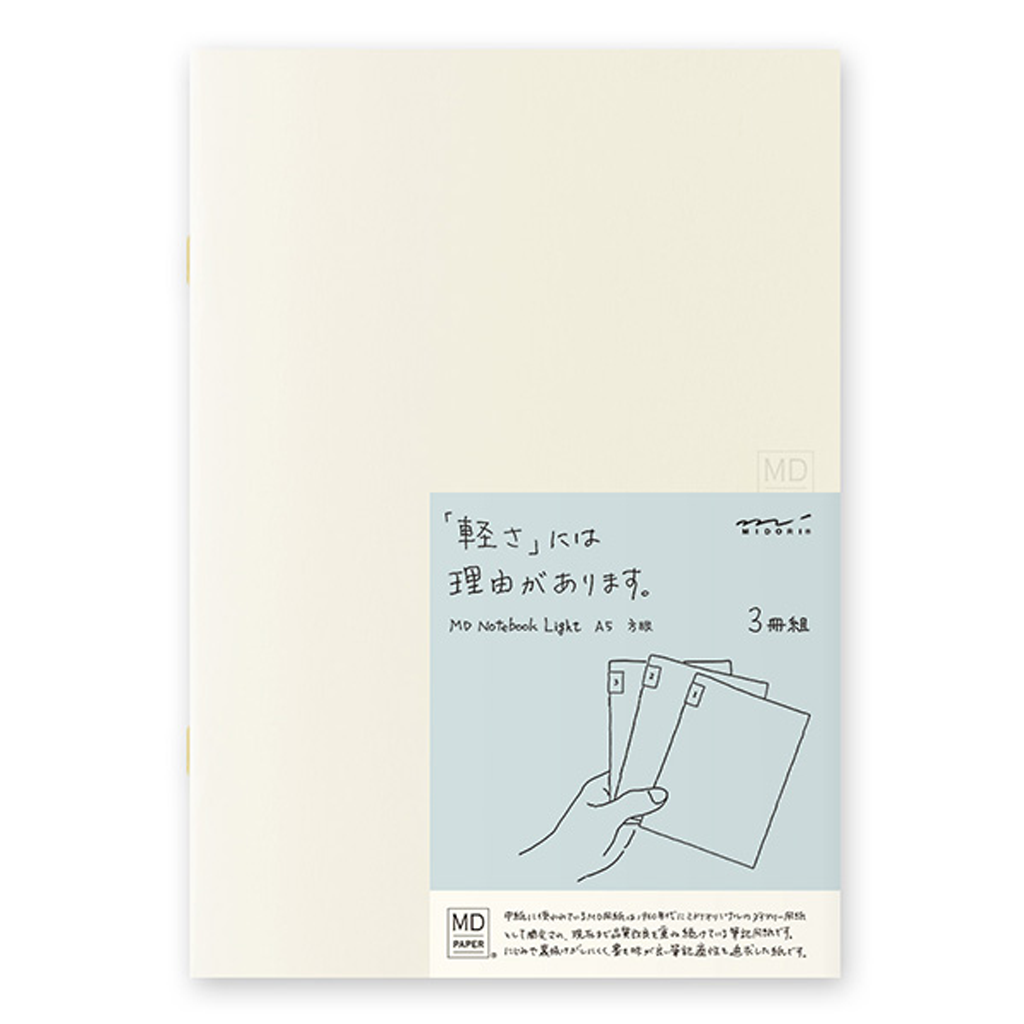 Midori MD Notebook A5 Light (Grid) - Set Of 3