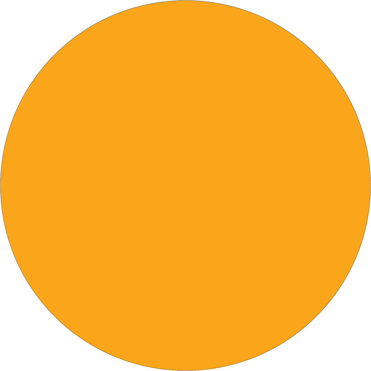 1 1/2" Fluorescent Orange Inventory Circle Labels 500/Roll