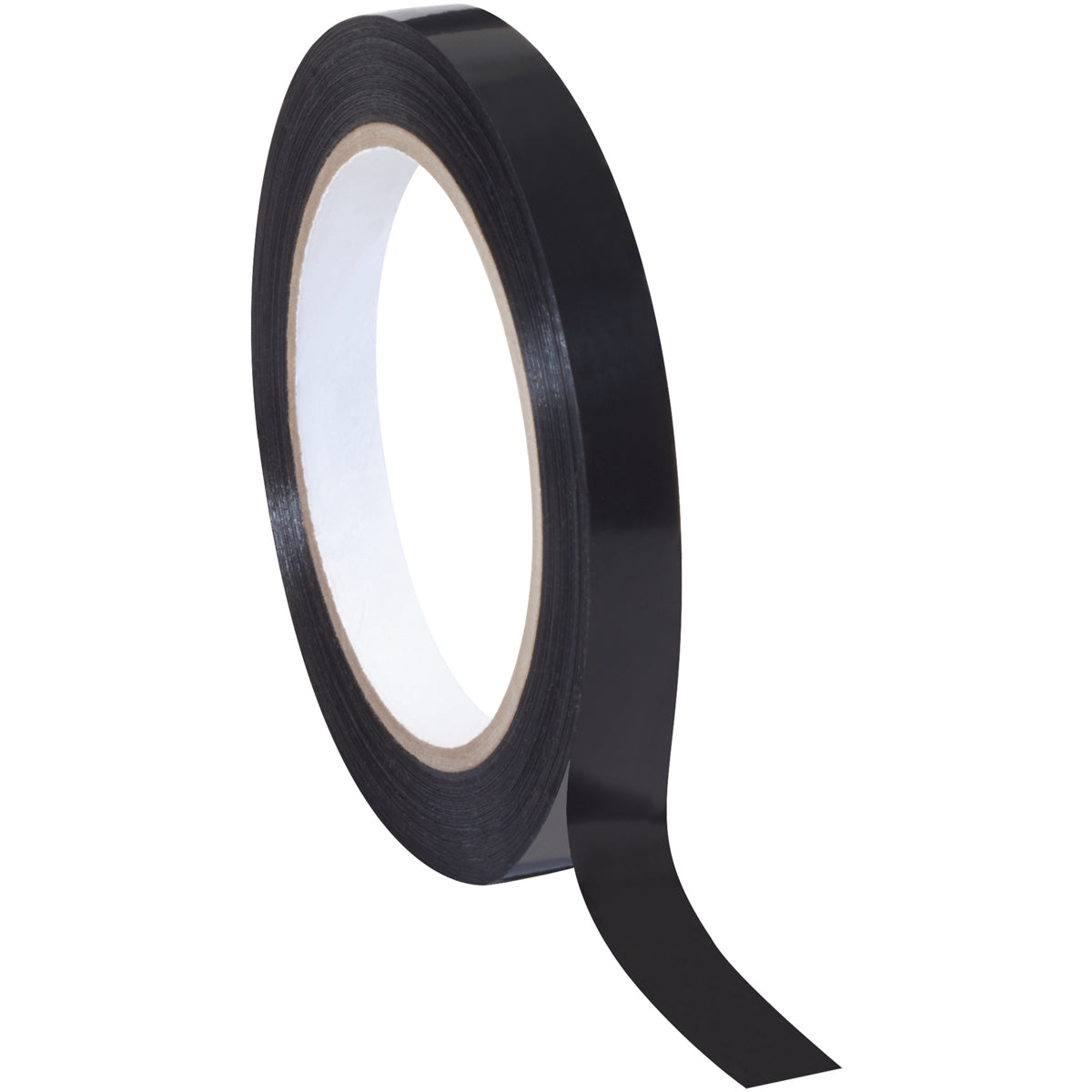 1/2" x 60 Yard Black Strapping Tape - 12/Case