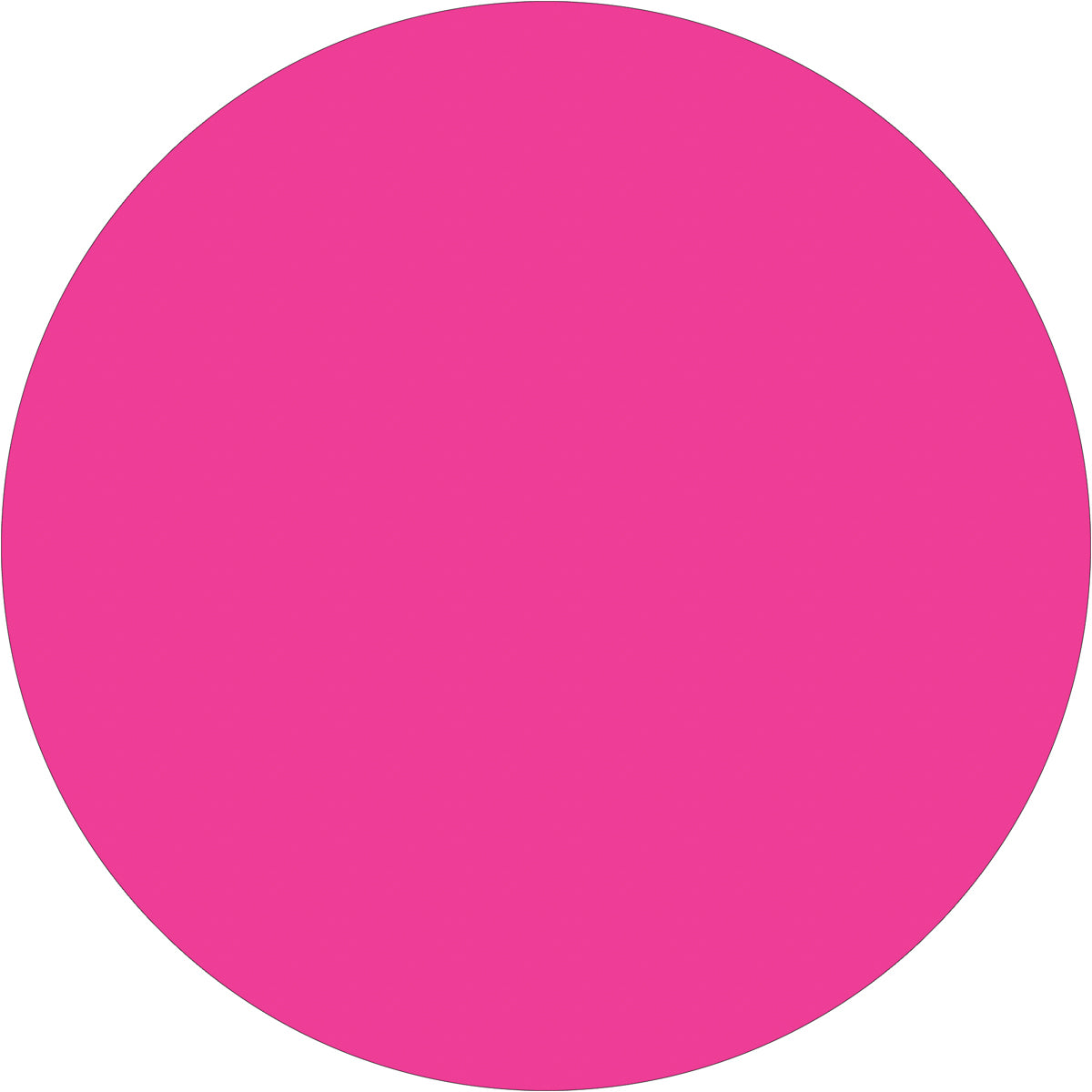 1" Fluorescent Pink Inventory Circle Labels 500/Roll