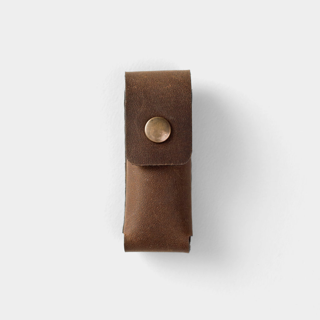 Traveler's Factory Leather Case Small Nail Cut Brown
