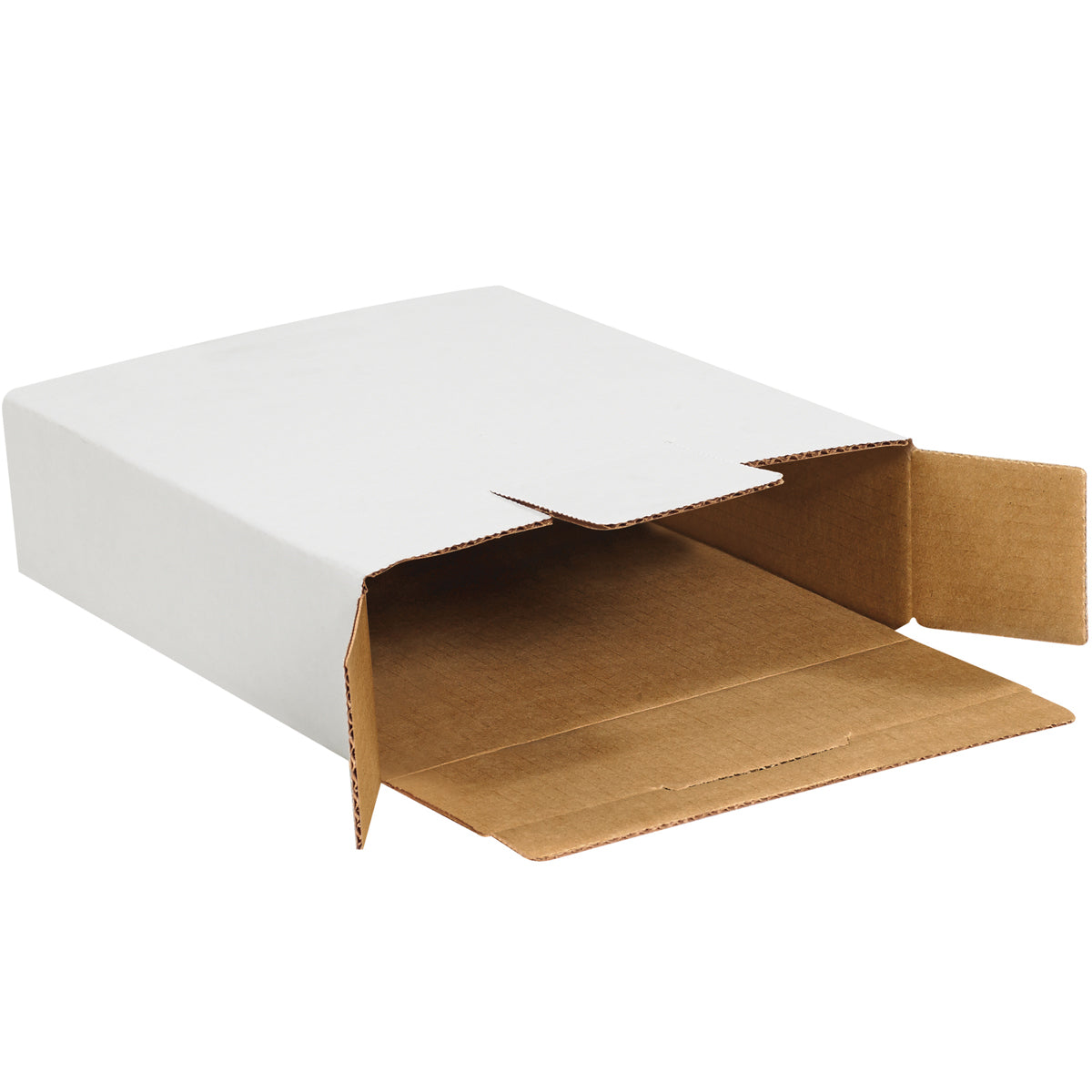 11 1/8 x 8 5/8 x 2 1/2 White Side Loading Locking Mailers 50/Bundle