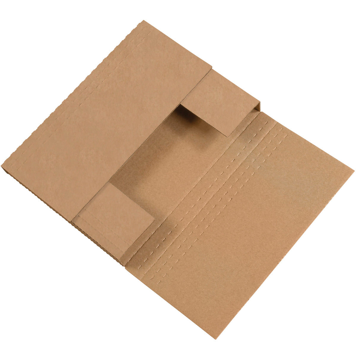 12 1/8 x 9 1/8 x 2 Kraft Easy-Fold Mailers  50/Bundle
