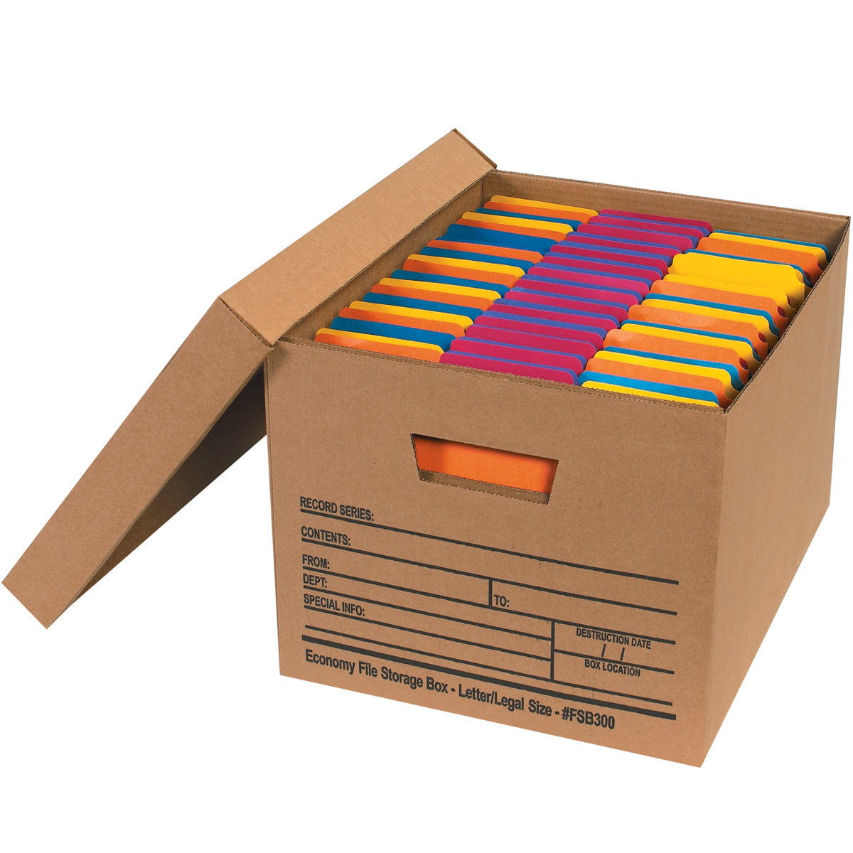 15 x 12 x 10 Letter Size 2-Piece Brown File Storage Box 12/Case