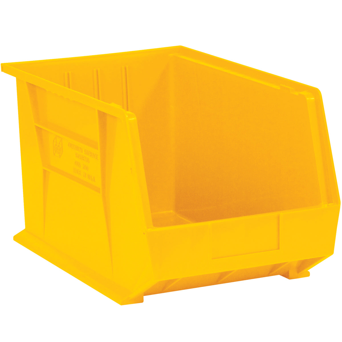 18 x 11 x 10 Yellow Plastic Bin Boxes  4/Case
