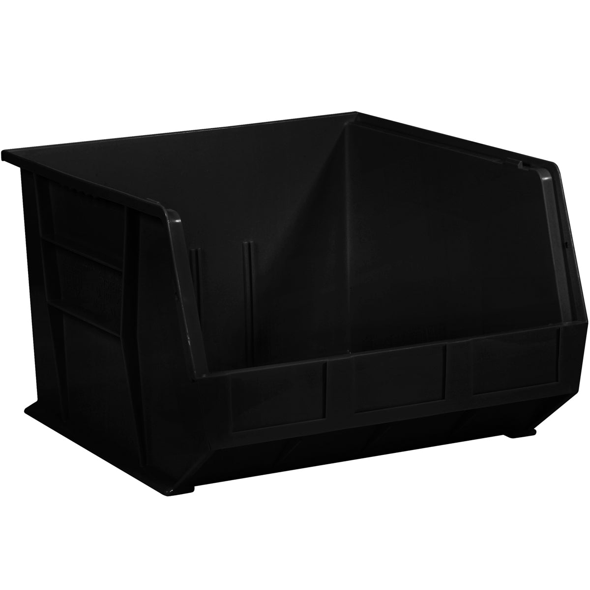 18 x 16 1/2 x 11 Black Plastic Bin Boxes 3/Case