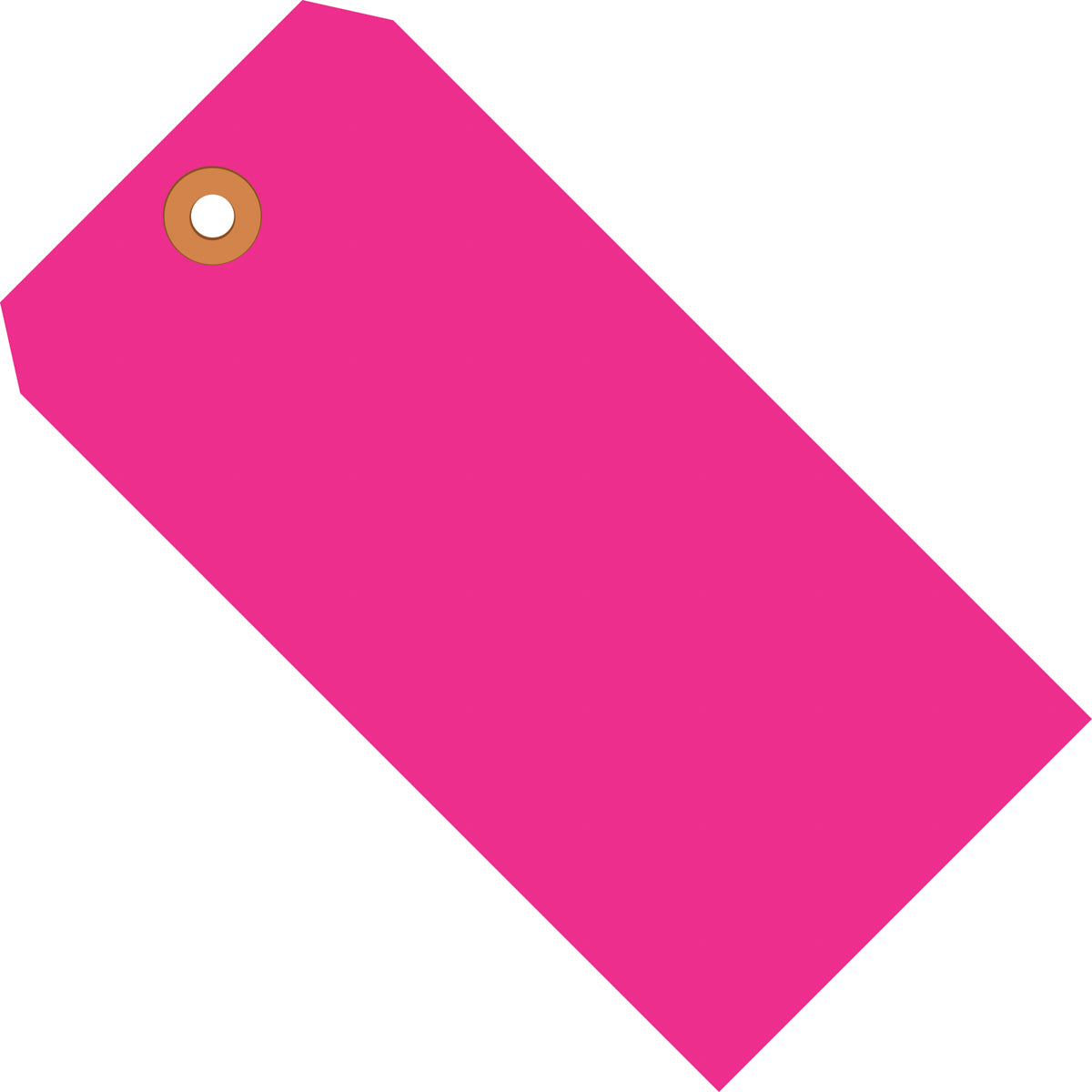 2 3/4 x 1 3/8 Fluorescent Pink 13 Pt. Shipping Tags 1000/Case
