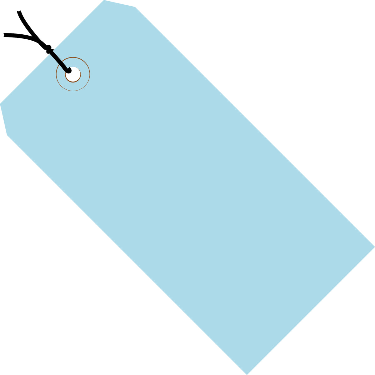 3-1/4 x 1-5/8 Pre-Strung Light Blue Tags (THICK BOARD - 13 POINT) 1000/Case